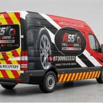 The A55 Tyre & Brake Centre recovery van